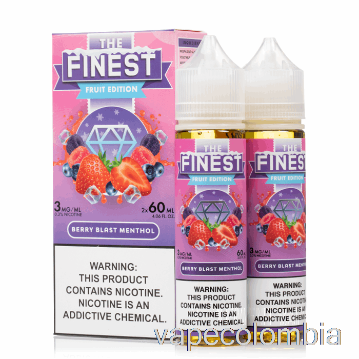 Vape Recargable Berry Blast Mentol - La Mejor Edición De Frutas - 120ml 3mg